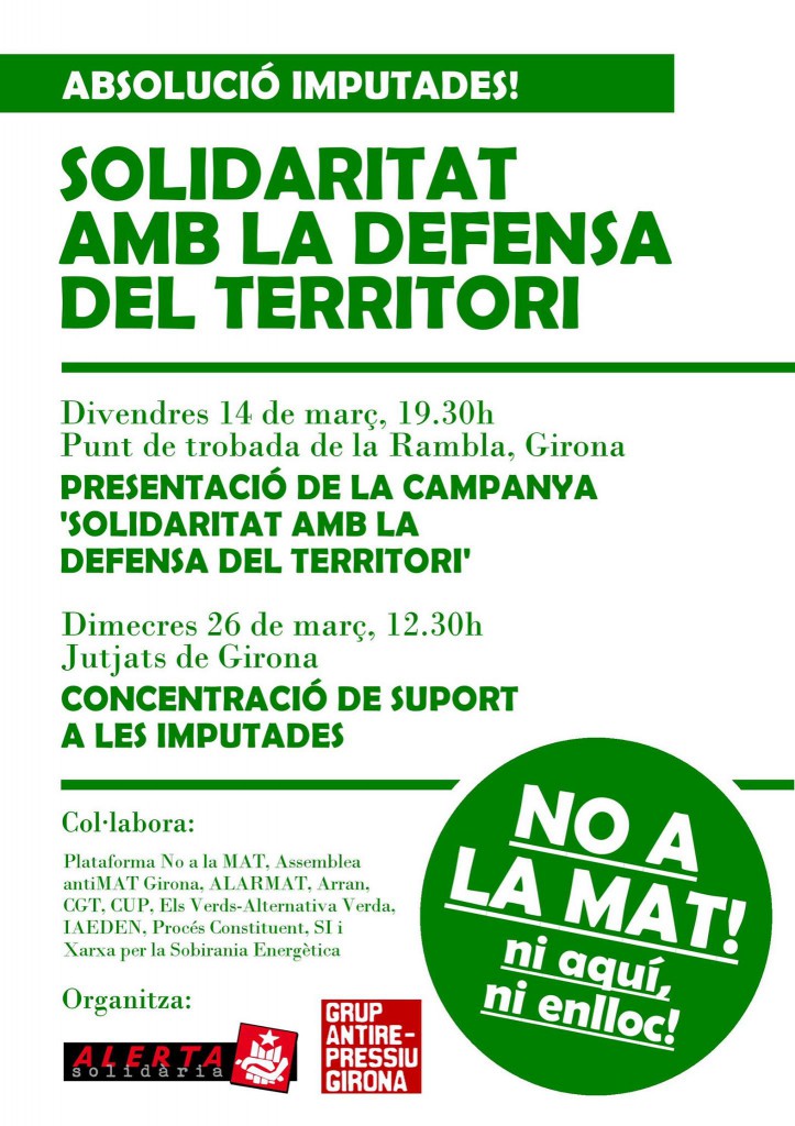 Solidaritat amb la defensa del territori
